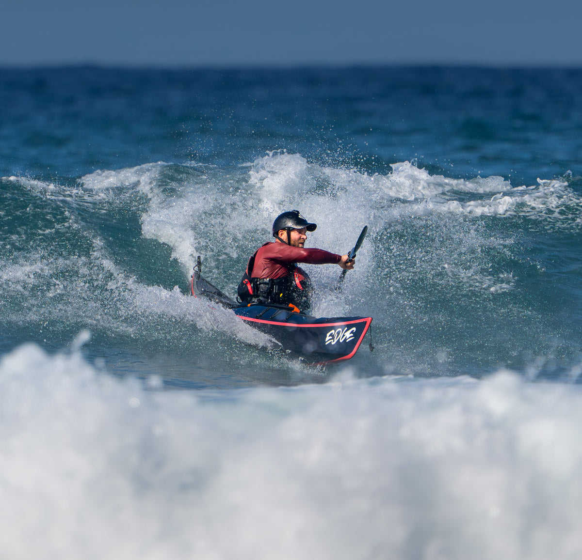 An Edge Alnes catching a wave on the Norwegian coast