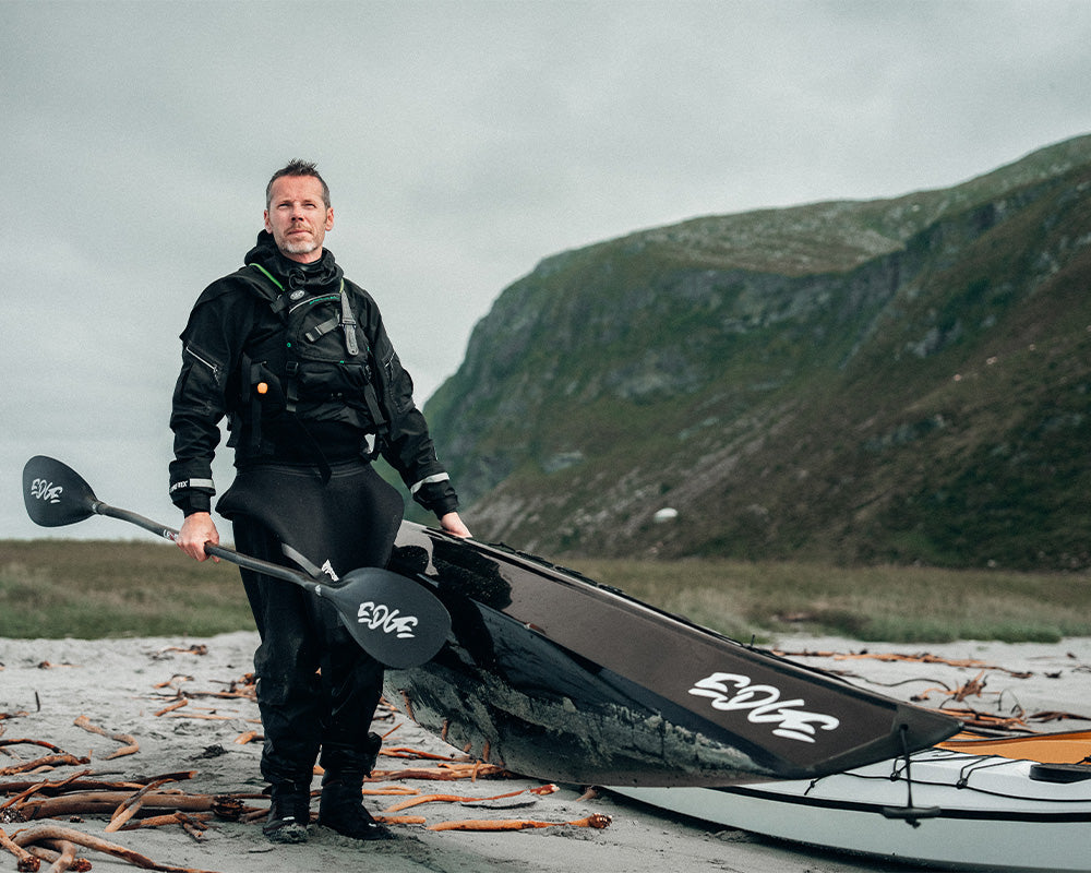 A finished Edge Alnes kayak, custom-coloured